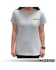  T-Shirt, "034Motorsport", Gray, Women's 034-A01-1020-W